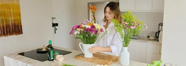 Decorate with Seasonal Flowers - Home Cleaning Tip